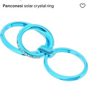 Blue Crystal Ring Panconesi solar chrome crystal ring blue 3 rings
